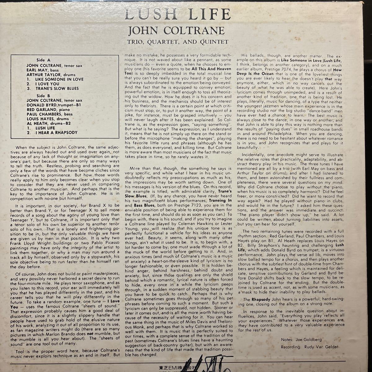 Lush Life / ラッシュ・ライフ/John Coltrane/ジョン・コルトレーン_画像7