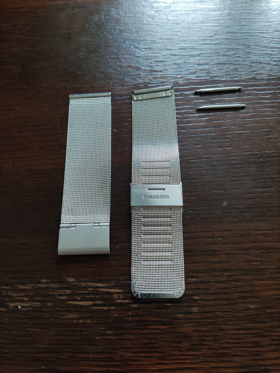  stainless steel clock band 24 millimeter wristwatch belt 