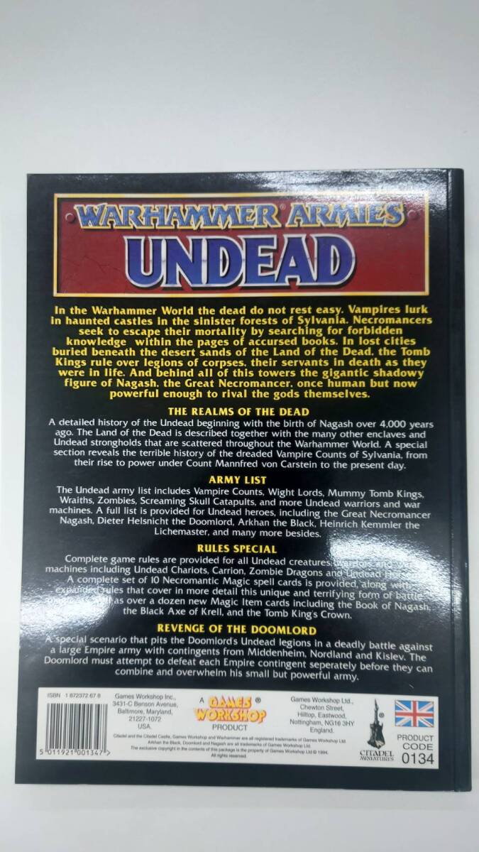 G-2 [ unused ]WARHAMMER ARMIES UNDEAD War Hammer Army z book explanation book@ English version rare article 
