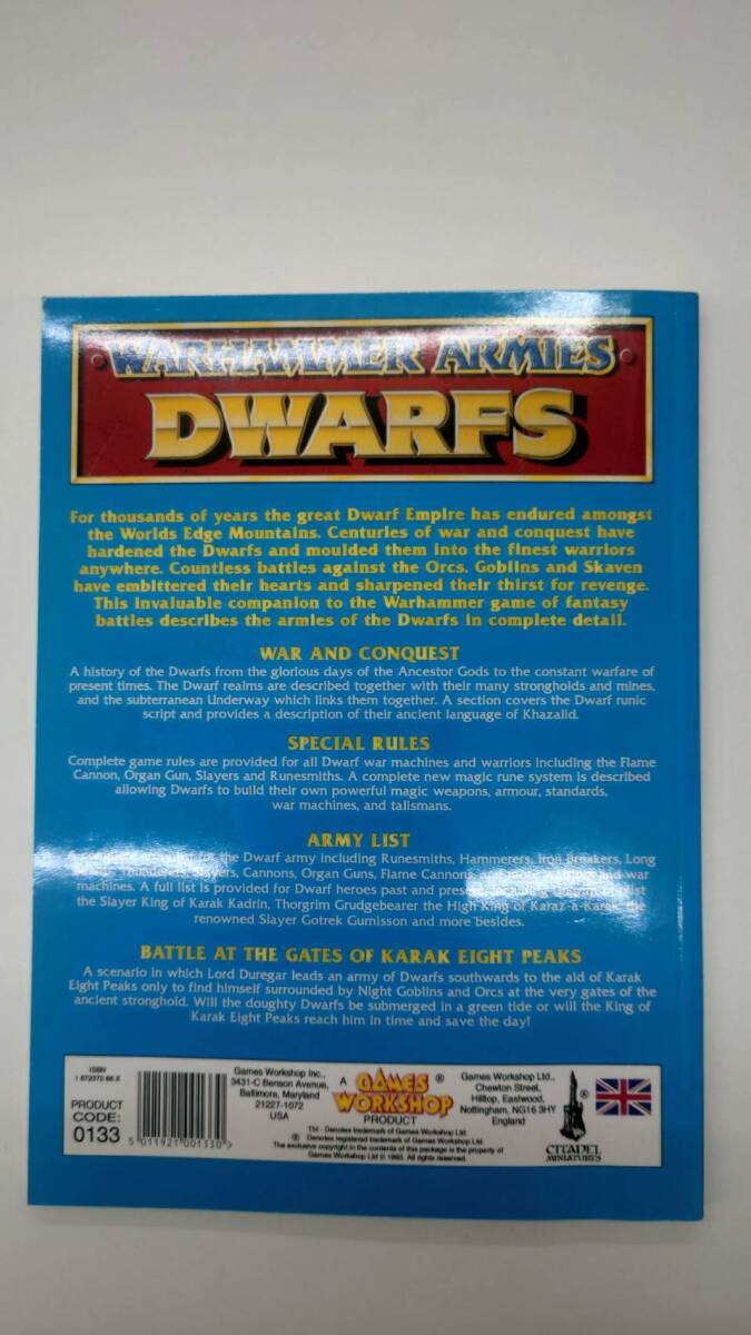G-3 [ unused ]WARHAMMER ARMIES DWARFS War Hammer Army z book explanation book@ English version rare article 