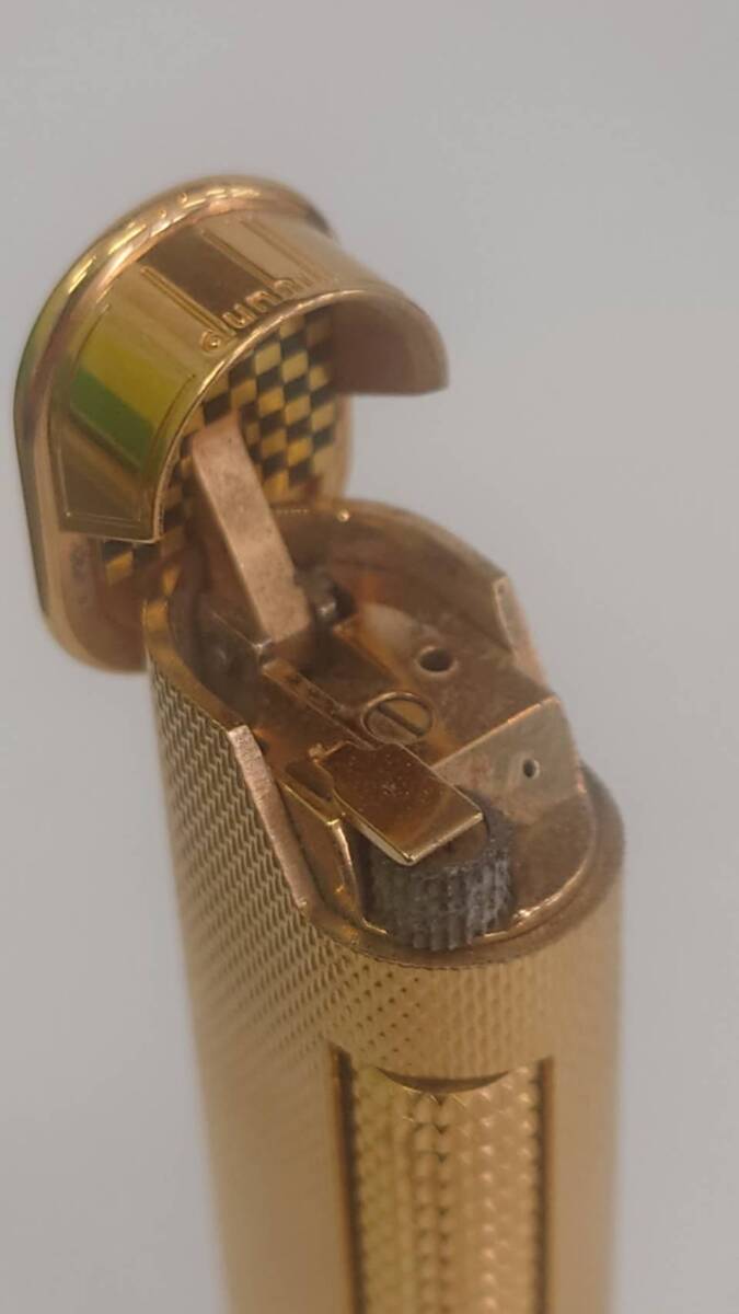 972 [1 иен старт ]dunhill Dunhill зажигалка Gold газовая зажигалка сигареты товары для курения надеты огонь не проверка 