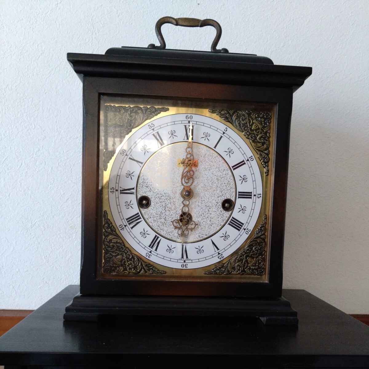 ドイツ製キンツレ　アンティーク ゼンマイ式 置き時計☆中古・長期保管品、ジャンク_画像3