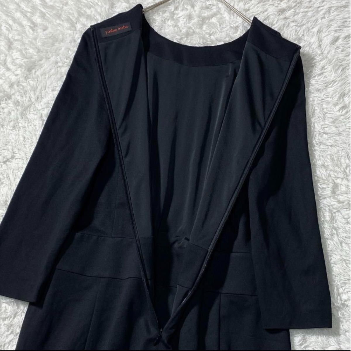 美品】yoshie inaba ヨシエイナバ タック ワンピース フォーマル 美品】yoshie inaba ヨシエイナバ タック ワンピース フォーマル