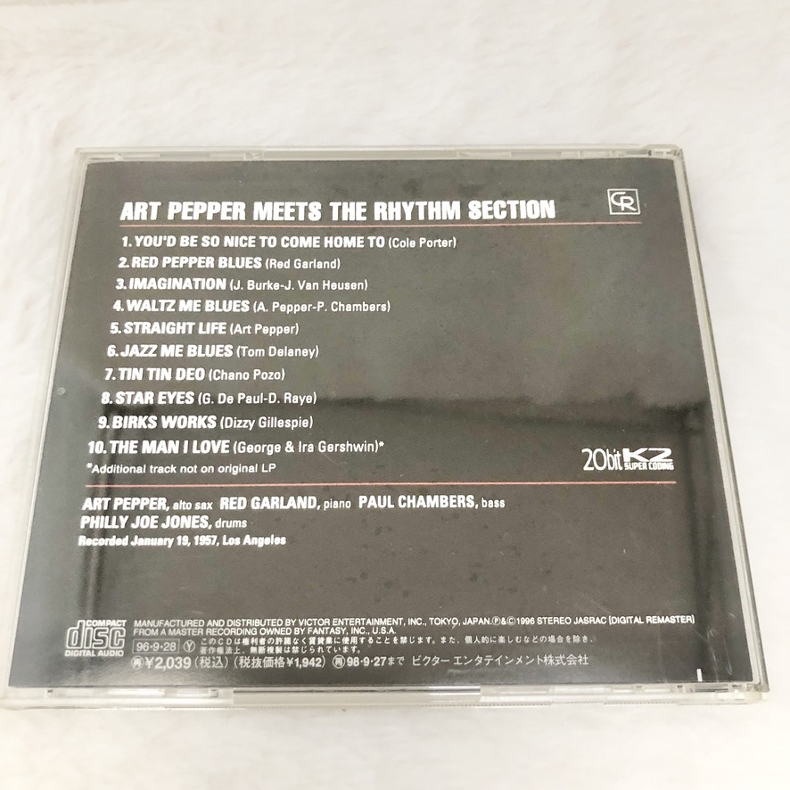 送料180円/1枚 ジャズ CD 20bit K2 アート・ペッパー・ミーツ・ザ・リズム・セクション★Art Pepper Meets The Rhythm Section_画像2