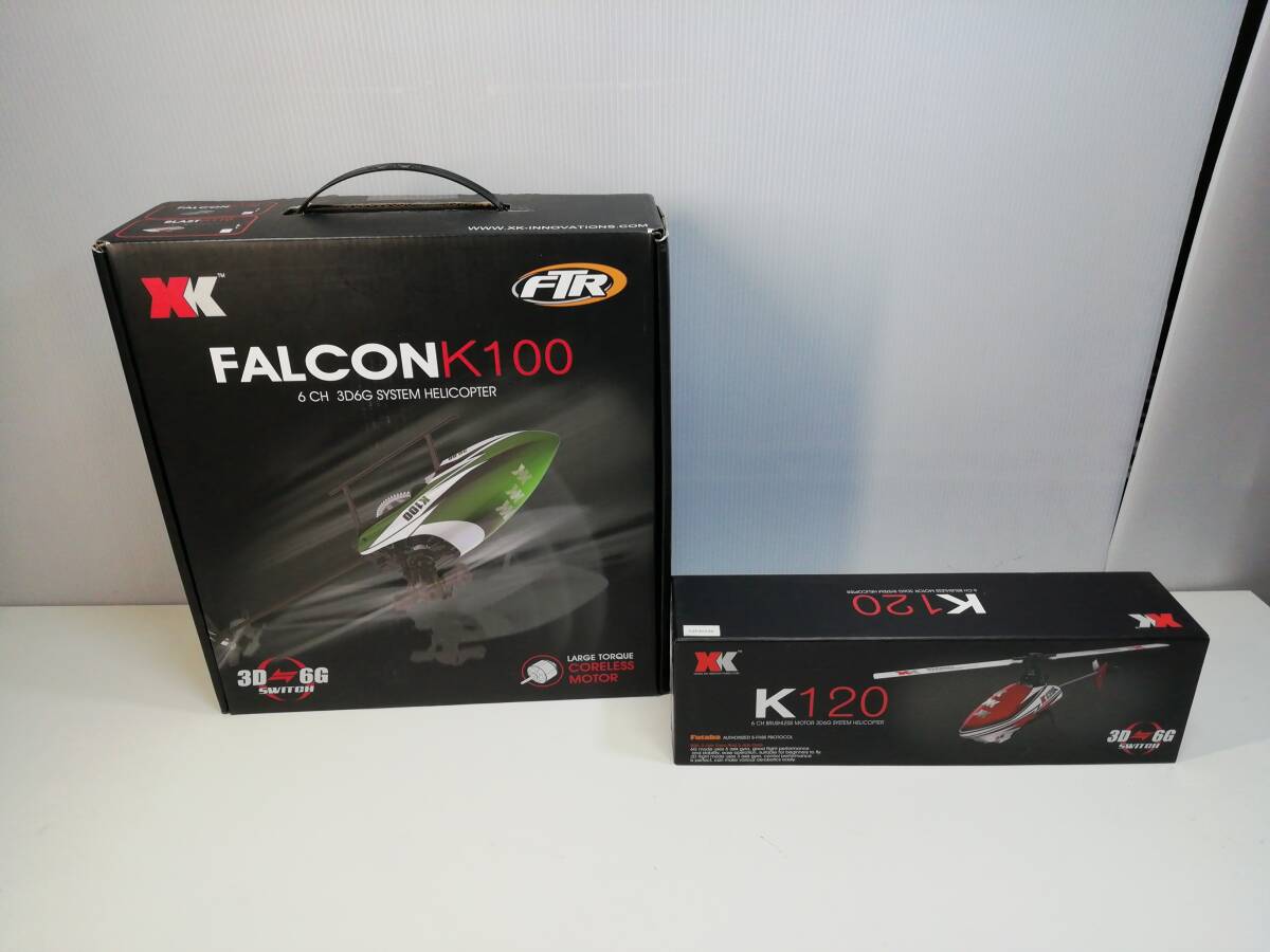 H6545　FALCON　K100　K120　ラジコンヘリコプター【まとめ売り】【FTR】【ジャンク品】_画像1