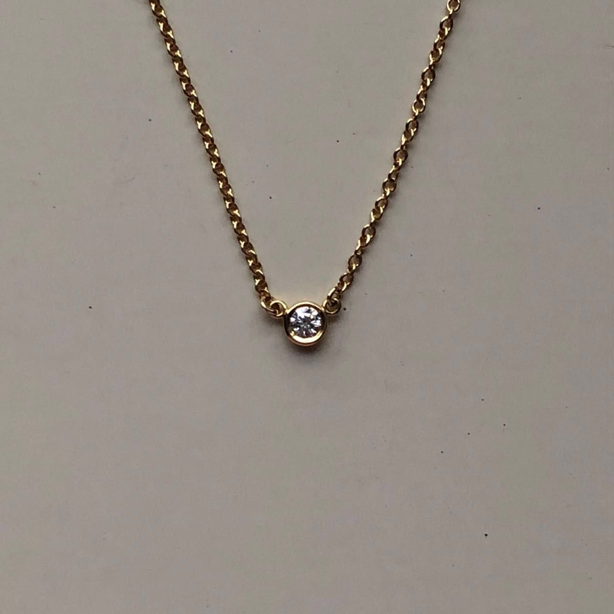 新品仕上げ　Tiffany&Co.(ティファニー) ネックレス バイザヤード ダイヤモンド 18金イエローゴールド(K18YG)