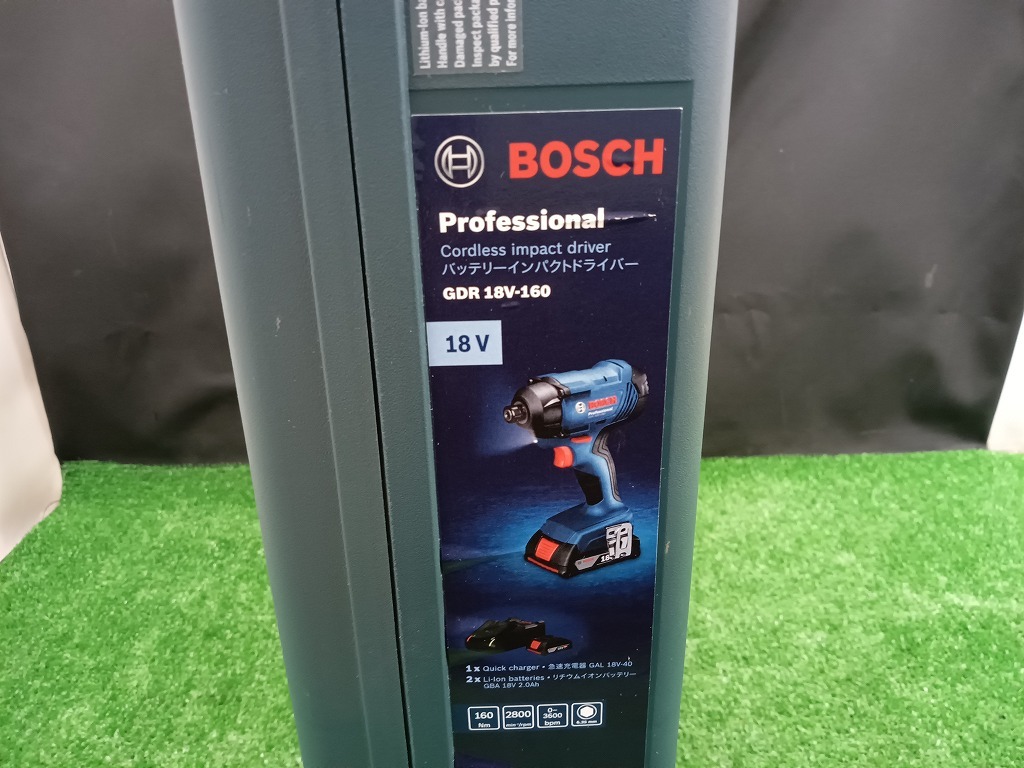 未使用品 BOSCH ボッシュ 18V コードレス インパクトドライバー GDR18V-160 バッテリー3個 充電器付_画像10