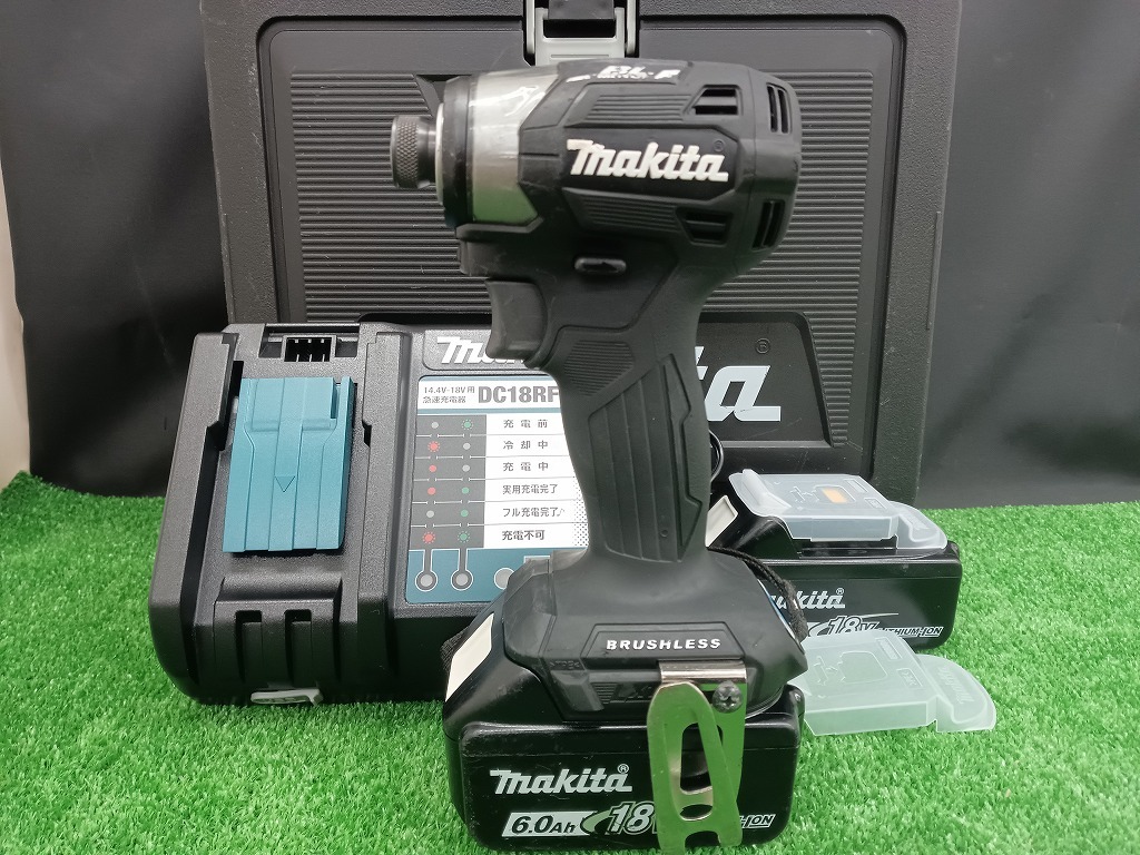 中古品 makita マキタ 18V 6.0Ah 充電式 インパクトドライバ TD173DRGXB 黒 全周リング 発光LEDライト_画像1