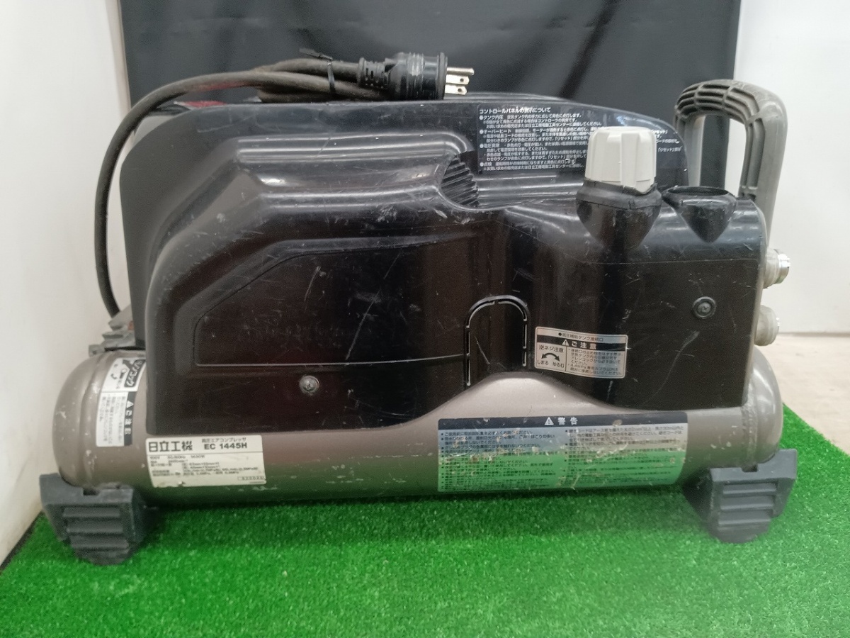 【訳あり品】中古品 Hitachikoki 日立工機 45気圧 高圧 常圧 エアコンプレッサ 大容量タンク11L EC1445Hの画像6