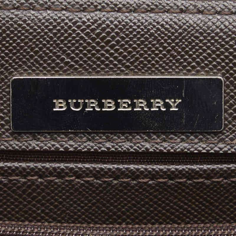 バーバリー ノバチェック ハンドバッグ ベージュ ブラウン キャンバス レザー レディース BURBERRY 【中古】_画像8