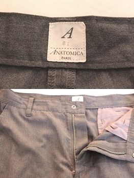 【中古】 ANATOMICA メンズスラックスパンツ 81 ANATOMICA/TRIM FIT PANTS/81/グレー 灰_画像3