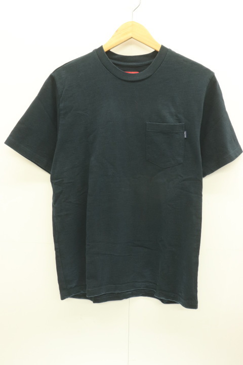 【中古】 Supreme メンズTシャツ S S S Pocket Tee Supreme S 紺 ネイビー ロゴ_画像1