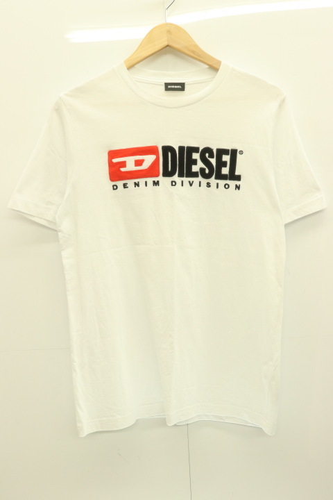 【中古】 DIESEL メンズTシャツ - ヴィンテージロゴ クルーネック 半袖 Tシャツ DIESEL - 白 ホワイト ワッペン_画像1