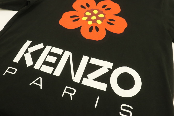 【中古】 KENZO メンズTシャツ M 'BOKE FLOWER' クラシックTシャツ KENZO M 黒 ブラック プリント_画像4