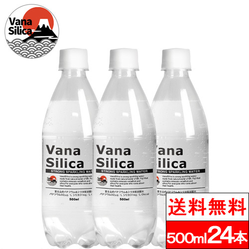 【24本】VanaSilica バナジウム＆シリカ 強炭酸水 500ml バナシリカ_画像1
