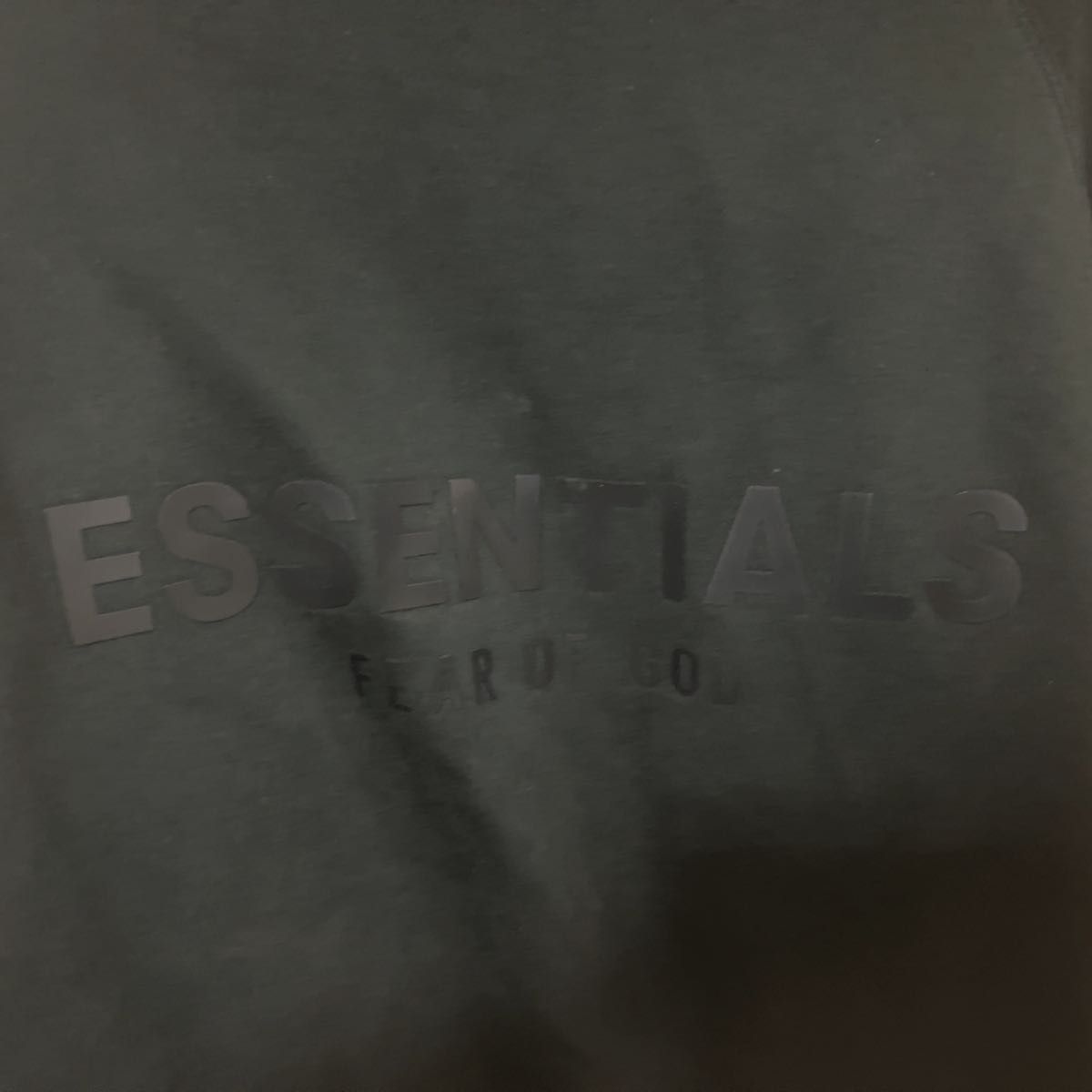 fear of god essential パーカー　黒　L