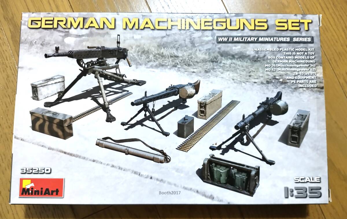 〒300円他・タミヤ新製品の機関銃チームへ最適? ミニアート1/35 ドイツ軍 マシンガンセット MG34×2丁 MG42×2丁 チェコ製ZB Vz37重機関銃の画像2