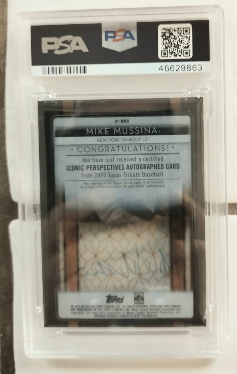 ★1円スタート★Topps TRIBUTE Mike Mussina マイク・ムッシーナ 2020 Signature Series Autograph 直筆サイン_画像3