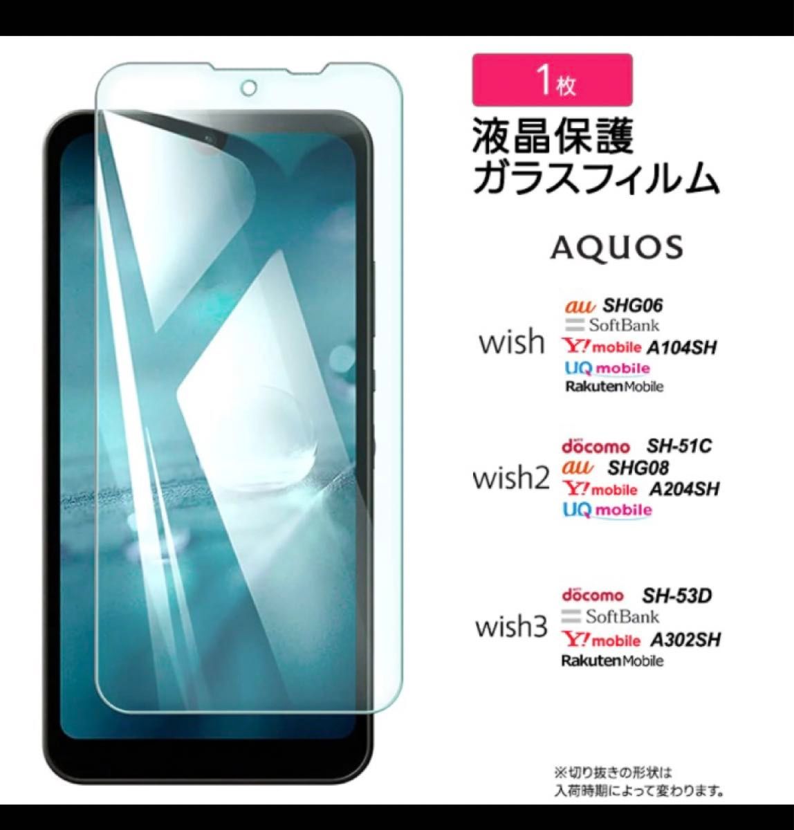 AQUOS wish3 ソフトTPU ケース&ガラスフィルムセット