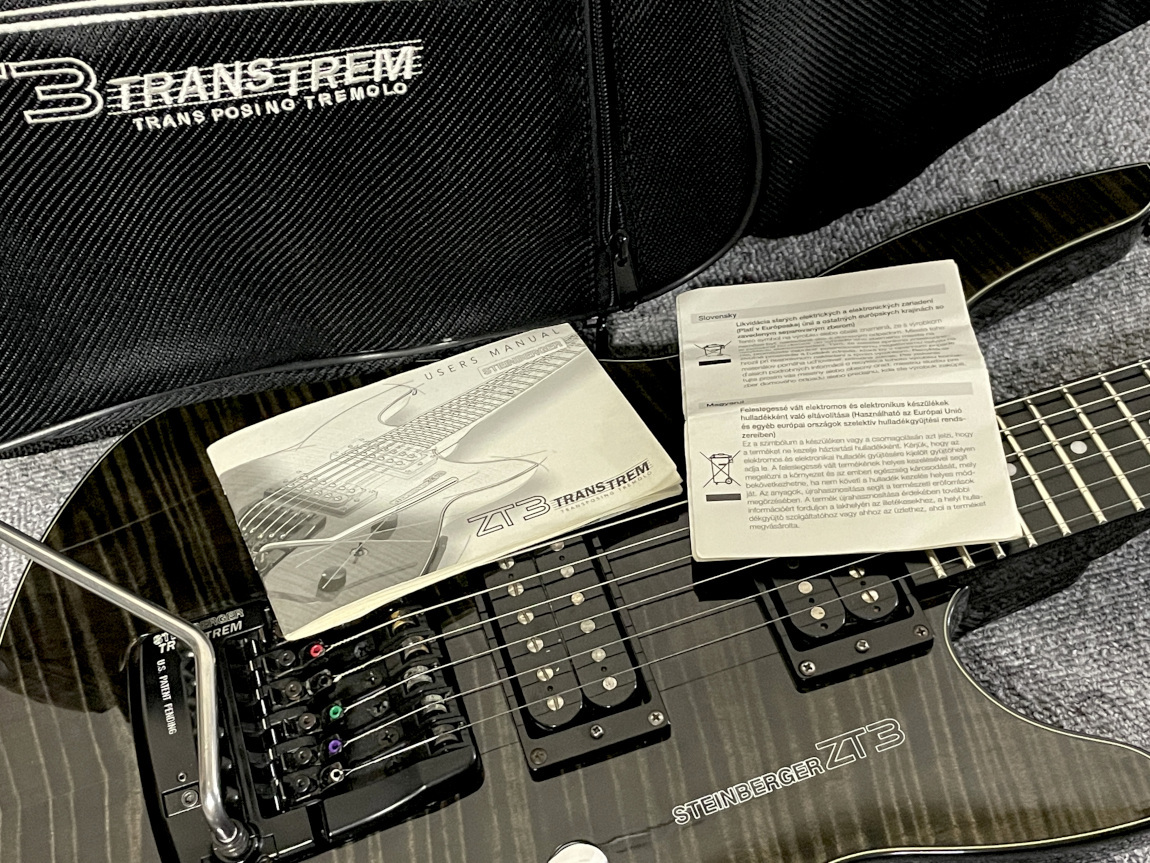 1円スタート STEINBERGER / ZT3 Trans Trem Trans Bkack スタインバーガー レトランストレム ヘッドレスギター レア品の画像9