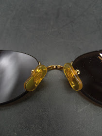 ▽ 【329】 カルティエ パリス サングラス / Cartier アイウェア Eyewear 眼鏡 フォックス フレーム フランス製 リムレス ツーポイントの画像5