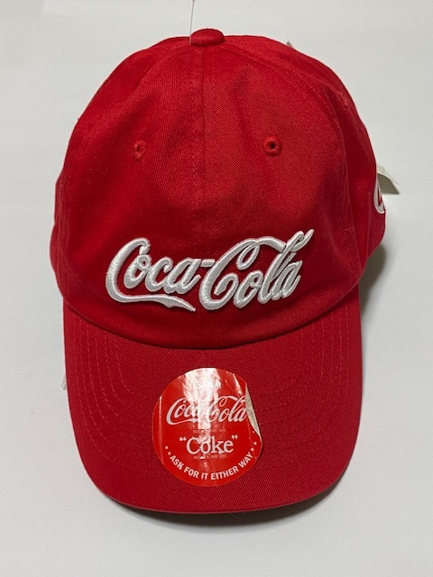 Coca-Cola コカ・コーラ CAP ローキャップ 帽子 レッド 展示未使用品_画像1