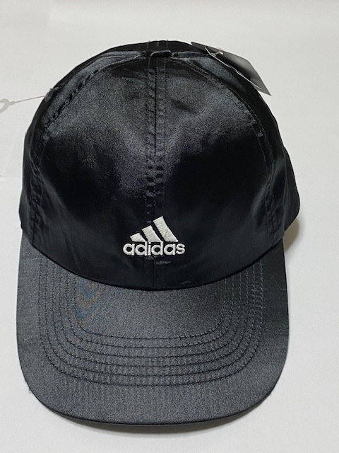 アディダス adidas 吸湿速乾 ADJUSTABLE CAP ローキャップ 帽子 ブラック 化繊（ポリエステル）素材 展示未使用品_画像1