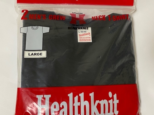 Healthknit ヘルスニット 半袖 Tシャツ Lサイズ 2枚組 ブラック 展示未使用品_画像2