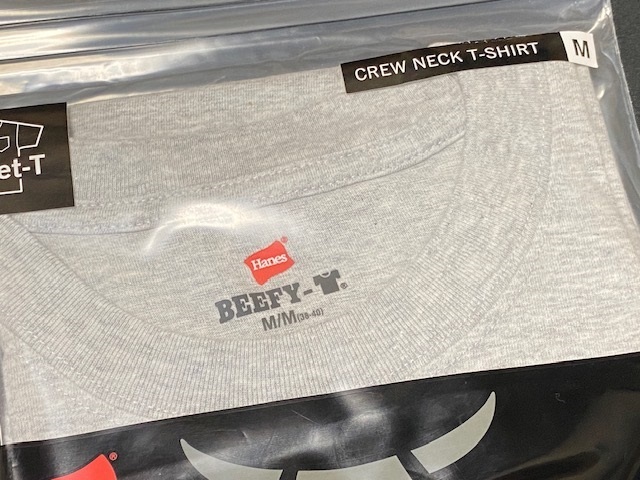 ヘインズ Hanes BEEFY-T ビーフィー Pocket-T ポケット Tシャツ Mサイズ グレー H5190 展示未使用品_画像2