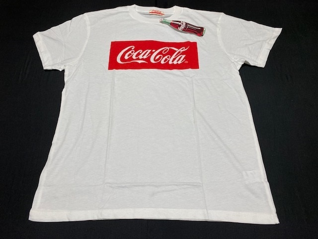 コカ・コーラ Coca-Cola Tシャツ Lサイズ ホワイト 展示未使用品_画像1