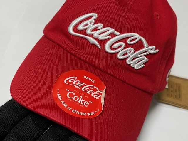 Coca-Cola コカ・コーラ CAP ローキャップ 帽子 レッド 展示未使用品_画像2