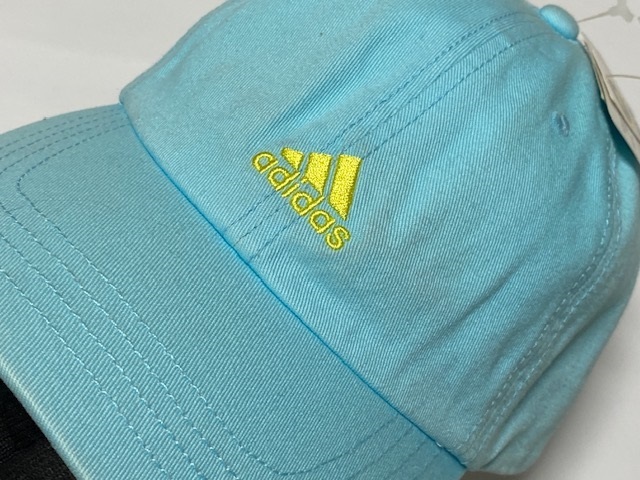 アディダス adidas ADJUSTABLE CAP ローキャップ 帽子 ライトブルー 展示未使用品 訳あり_画像2