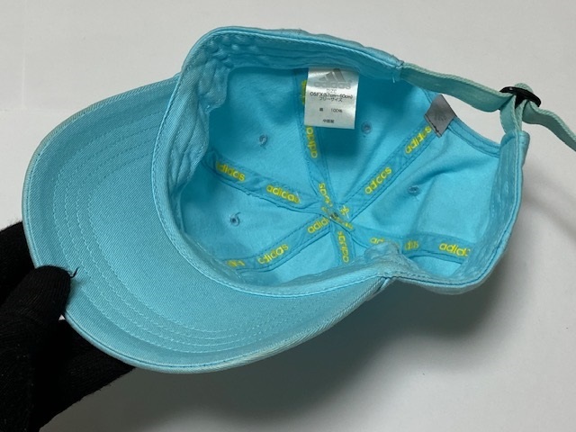 アディダス adidas ADJUSTABLE CAP ローキャップ 帽子 ライトブルー 展示未使用品 訳あり_画像7