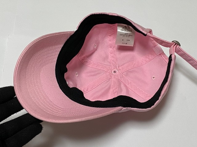 アディダス adidas 吸湿速乾 ADJUSTABLE CAP ローキャップ 帽子 ピンク ② 展示未使用品_画像6