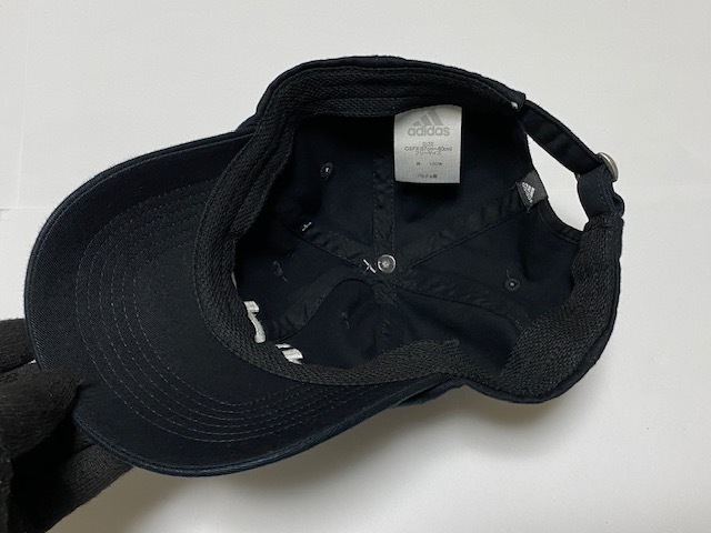 アディダス adidas 吸湿速乾 ADJUSTABLE CAP ローキャップ 帽子 ブラック 展示未使用品_画像6