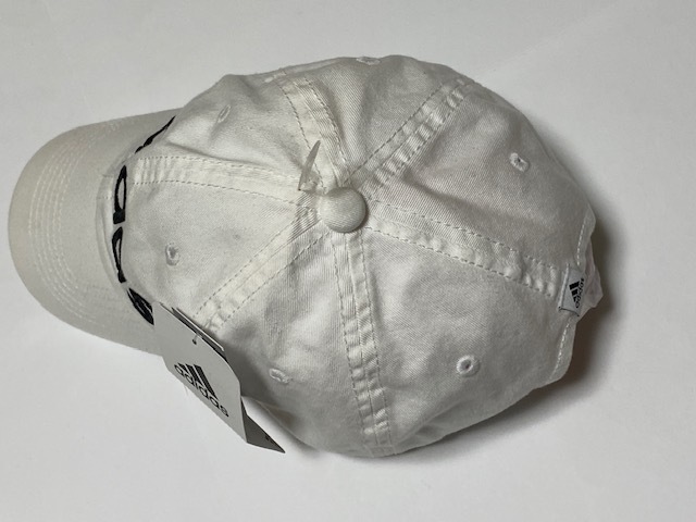 アディダス adidas 吸湿速乾 ADJUSTABLE CAP ローキャップ 帽子 ホワイト 展示未使用品_画像4