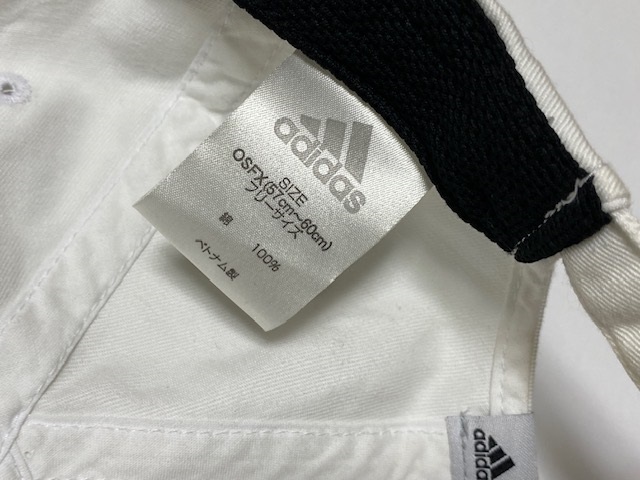 アディダス adidas 吸湿速乾 ADJUSTABLE CAP ローキャップ 帽子 ホワイト/ピンク 展示未使用品_画像8