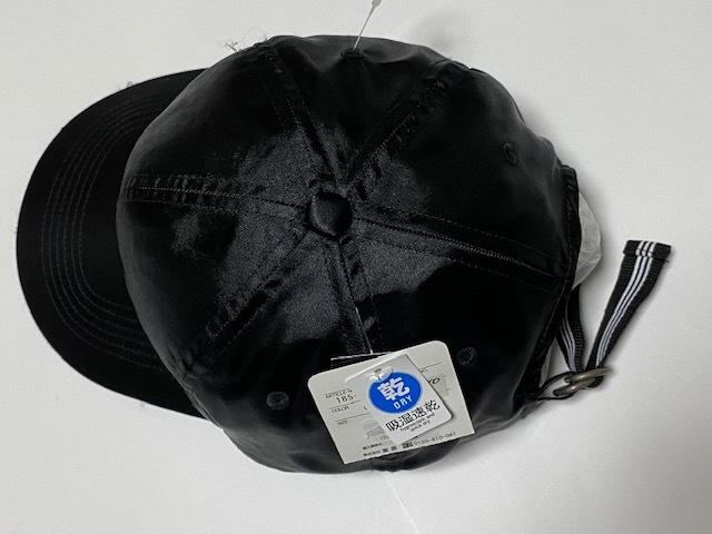 アディダス adidas 吸湿速乾 ADJUSTABLE CAP ローキャップ 帽子 ブラック 化繊（ポリエステル）素材 展示未使用品_画像4