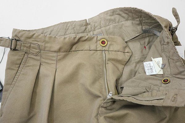 未使用* SIVIGLIA ◆ Solaro Chino 2プリーツ チノパンツ 30サイズ ブラウン テーパード アジャスター シビリア 1円 ◆298/DF11_画像6