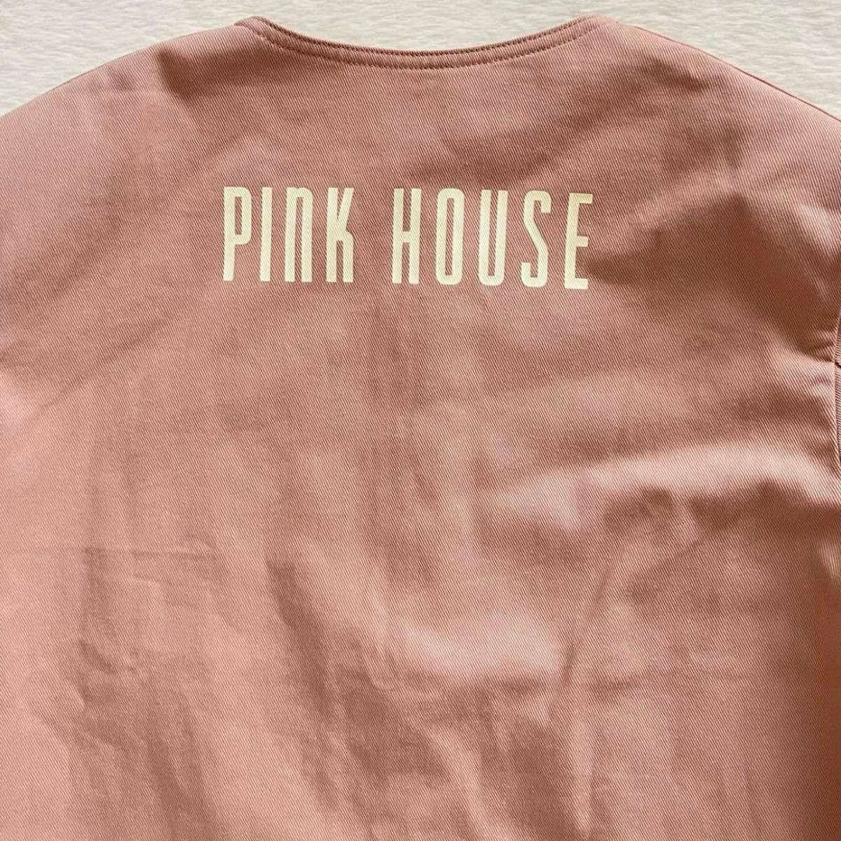 PINK HOUSE ピンクハウス ノーカラー ジャケット カバーオール M