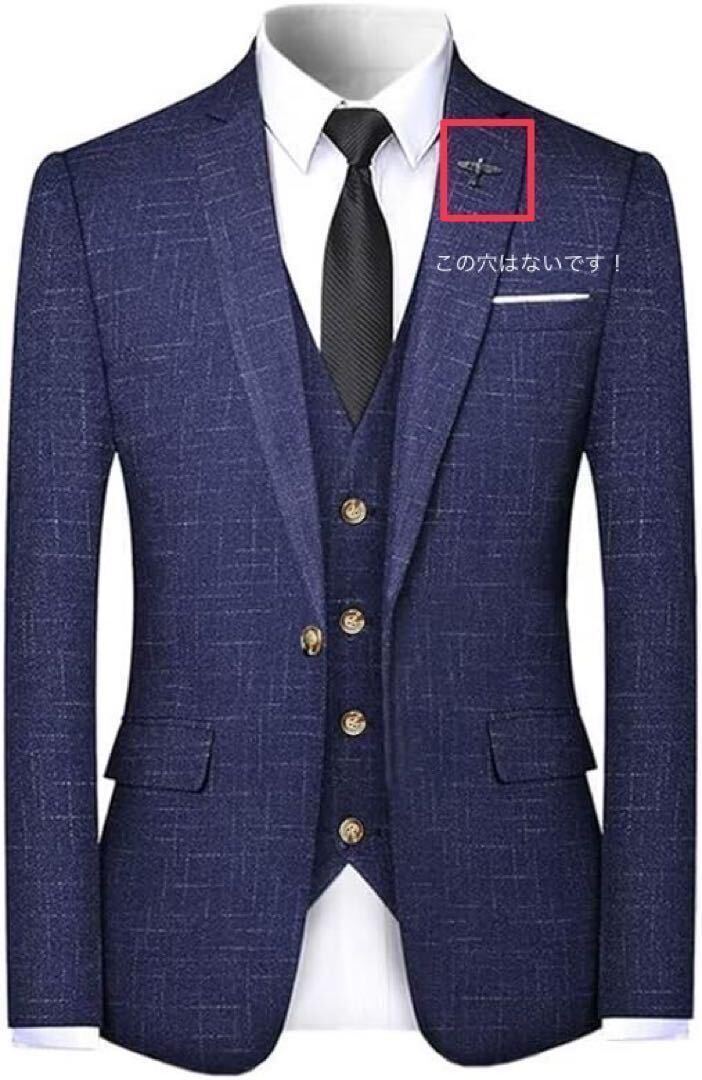 [ new goods ] business suit 2XL navy 3 point set XXL casual wedding 3 piece three-piece 