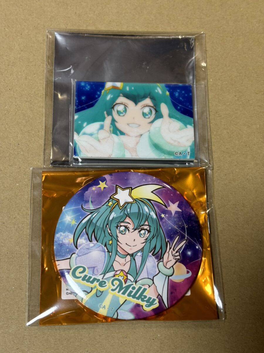 2 piece set all Precure exhibition can badge acrylic fiber magnet kyua Mill key feather .lala