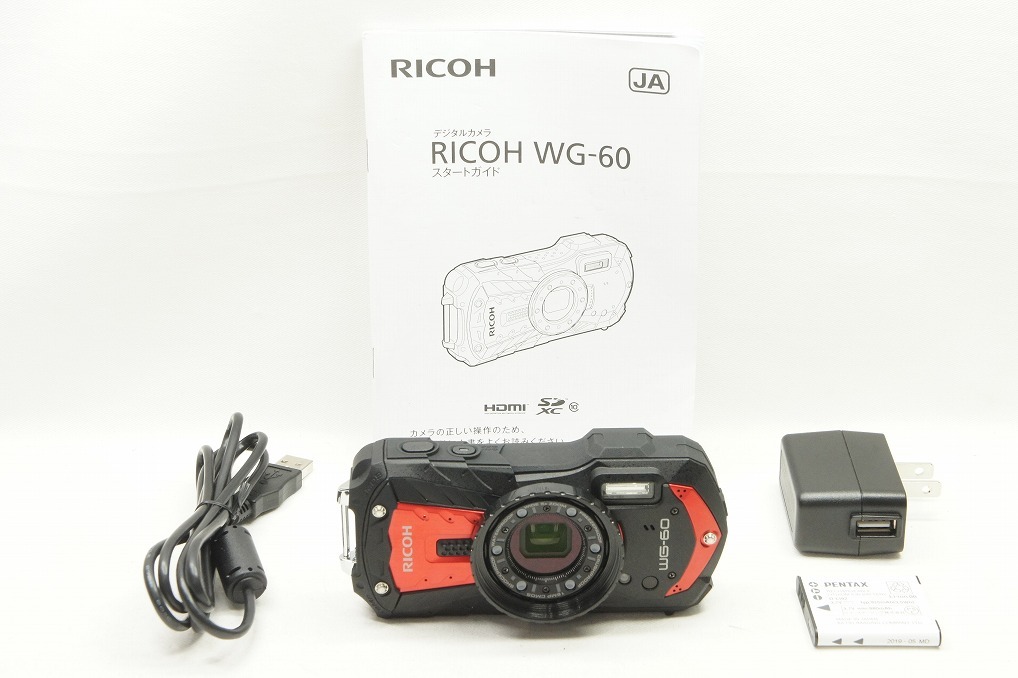 【適格請求書発行】良品 RICOH リコー WG-60 コンパクトデジタルカメラ レッド【アルプスカメラ】240425a_画像1
