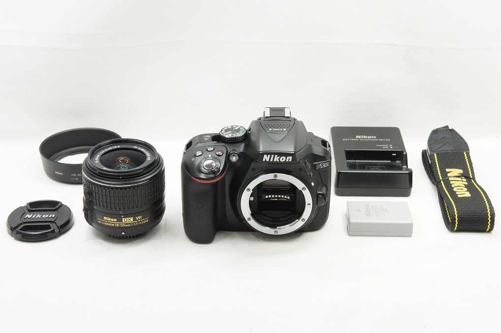 【適格請求書発行】Nikon ニコン D5300 ボディ + AF-S DX 18-55mm VR II レンズキット デジタル一眼レフカメラ【アルプスカメラ】240503v_画像1