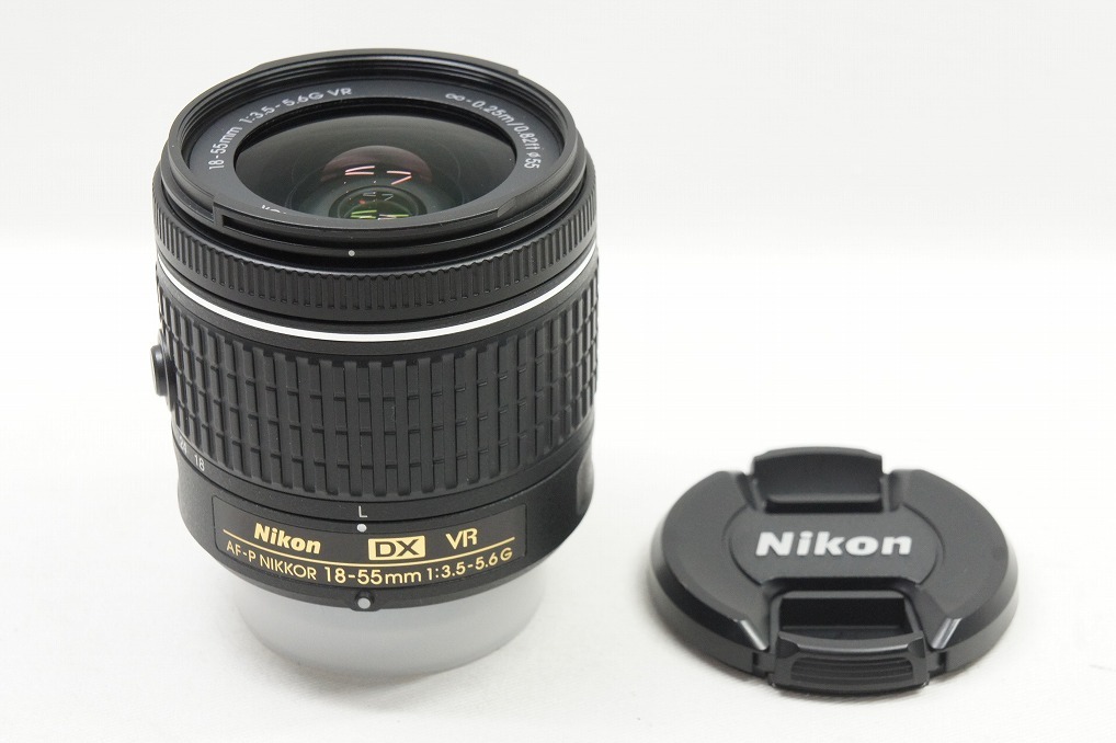 【適格請求書発行】美品 Nikon ニコン AF-P DX NIKKOR 18-55mm F3.5-5.6G VR APS-C ズームレンズ【アルプスカメラ】240509m_画像1