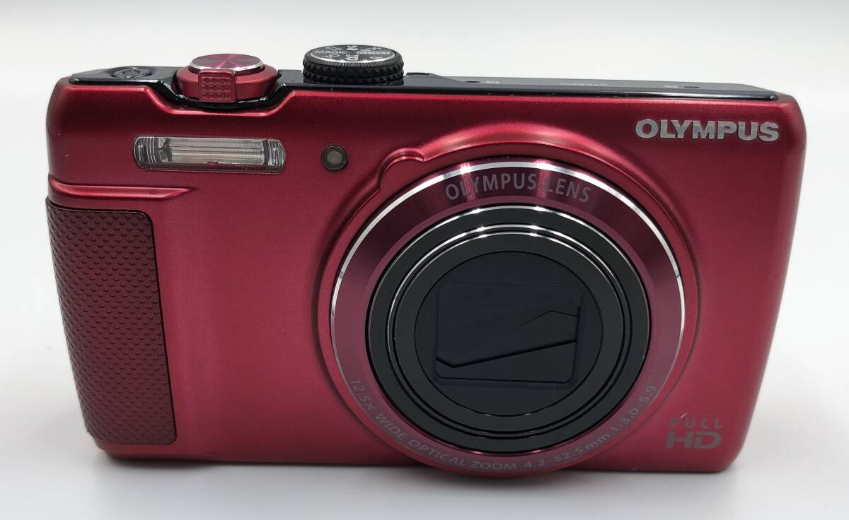 OLYMPUS オリンパス SH-21 RED　コンパクトデジタルカメラ　簡易動作確認済み　元箱・付属品付き　外観美品　LC3842_画像1