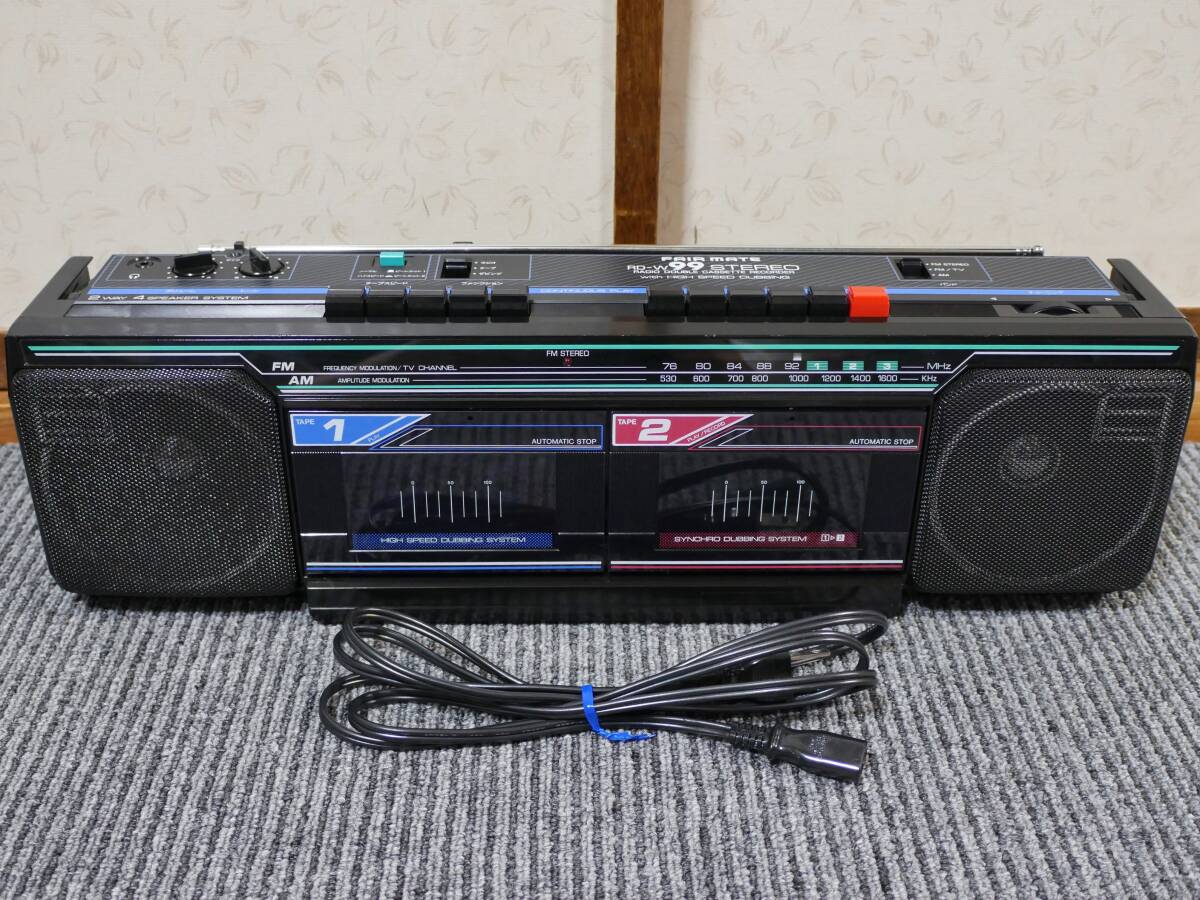 FAIR MATE ダブルカセットラジカセ RD-W99 動作品_画像1