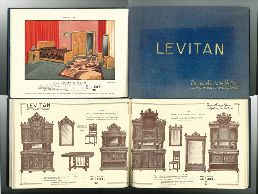 【フランス家具】LEVITAN　63;BD.MAGENTA.PARIS　パリ　1934年第2版　広告冊子付　レビタン　カタログ　建築　意匠【仏文】_画像1