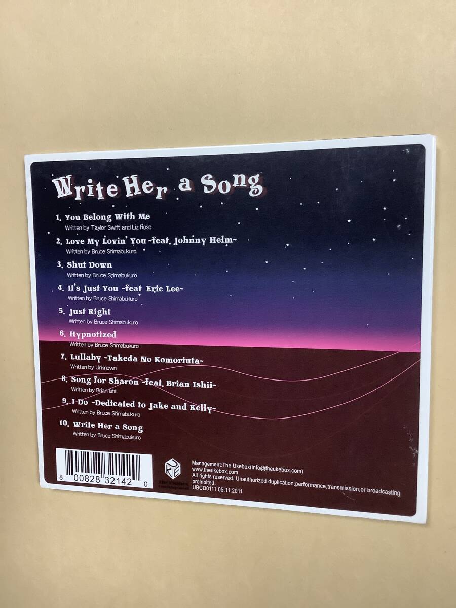 送料無料 ブルース シマブクロ「WRITE HER A SONG」輸入盤 デジパック仕様_画像2