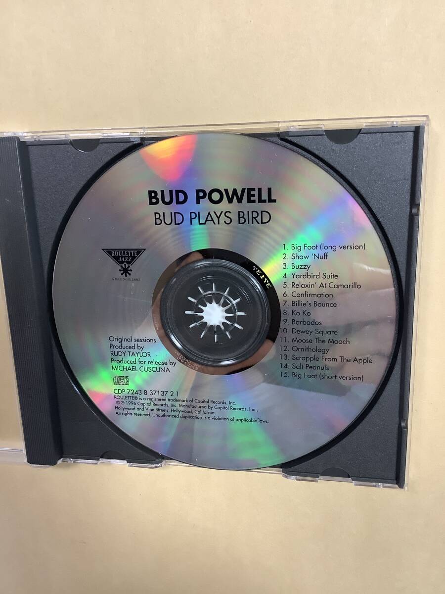 送料無料 バド パウエル「BUD PLAYS BIRD」輸入盤_画像5